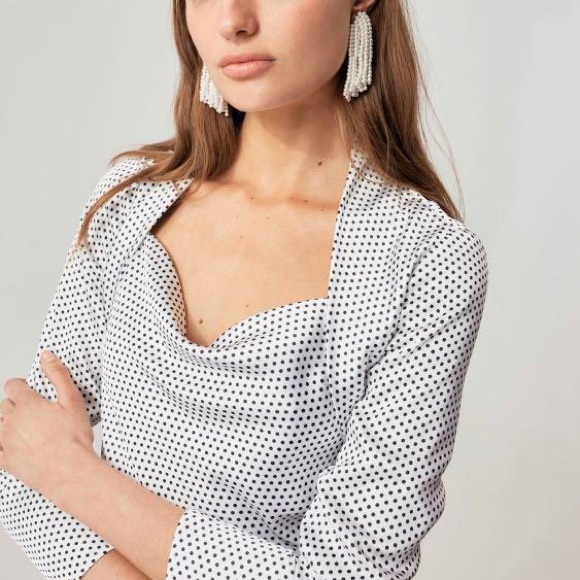 ▪️NWT C/MEO Collective Time Flew Dress In Ivory Spot - Picture 4 of 6